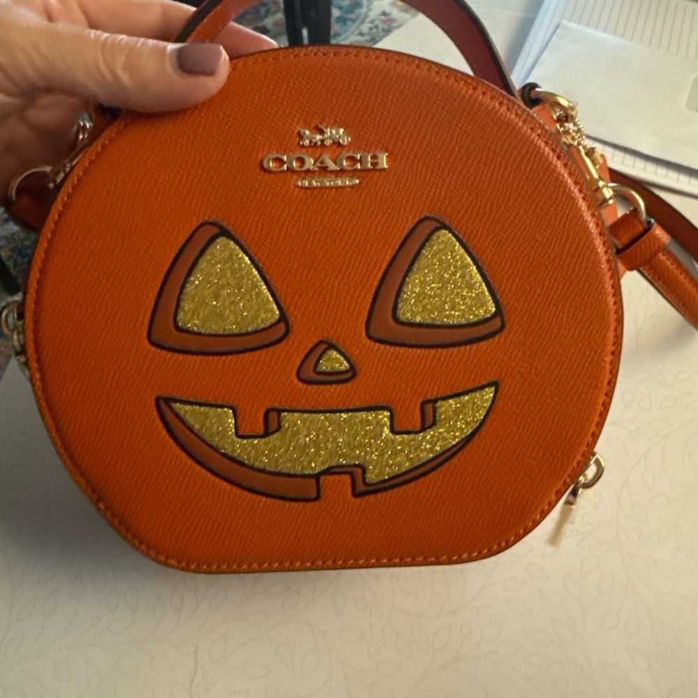 FINAL PRICE DROP 🧡 Coach Orange and Gold Pumpkin Crossbody Bag